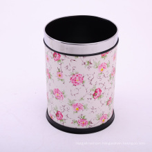 Cylindrical PU Covered Open Top Dustbin for Guestroom (A12-1903AK)